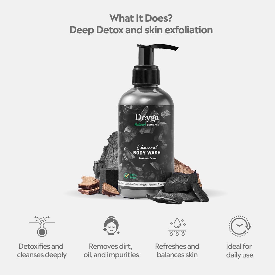 Deyga Activated Charcoal Body Wash 220ML