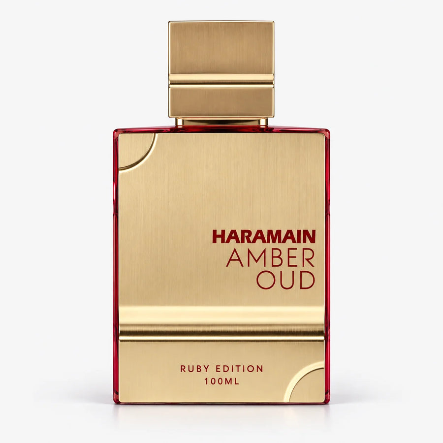 Al Haramain Amber Oud Ruby Edition Eau de Parfum – 100 ml bottle, front view on a white background