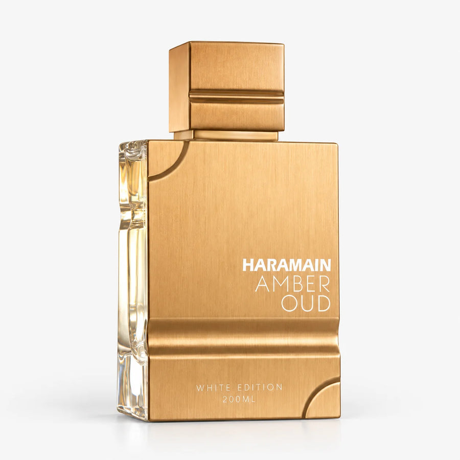 Al Haramain Amber Oud White Edition Eau de Parfum – 200 ml bottle, front view on a white background