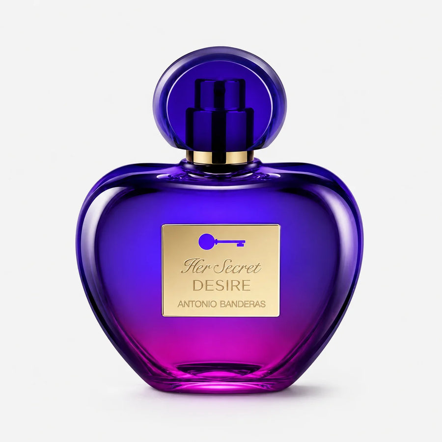Antonio Banderas Her Secret Desire Eau de Toilette 80ml – bottle, front view on a white background
