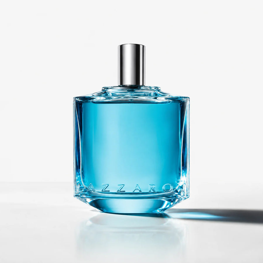 Azzaro Chrome Legend Eau de Toilette 75ml – 75 ml blue bottle, front view on a light background