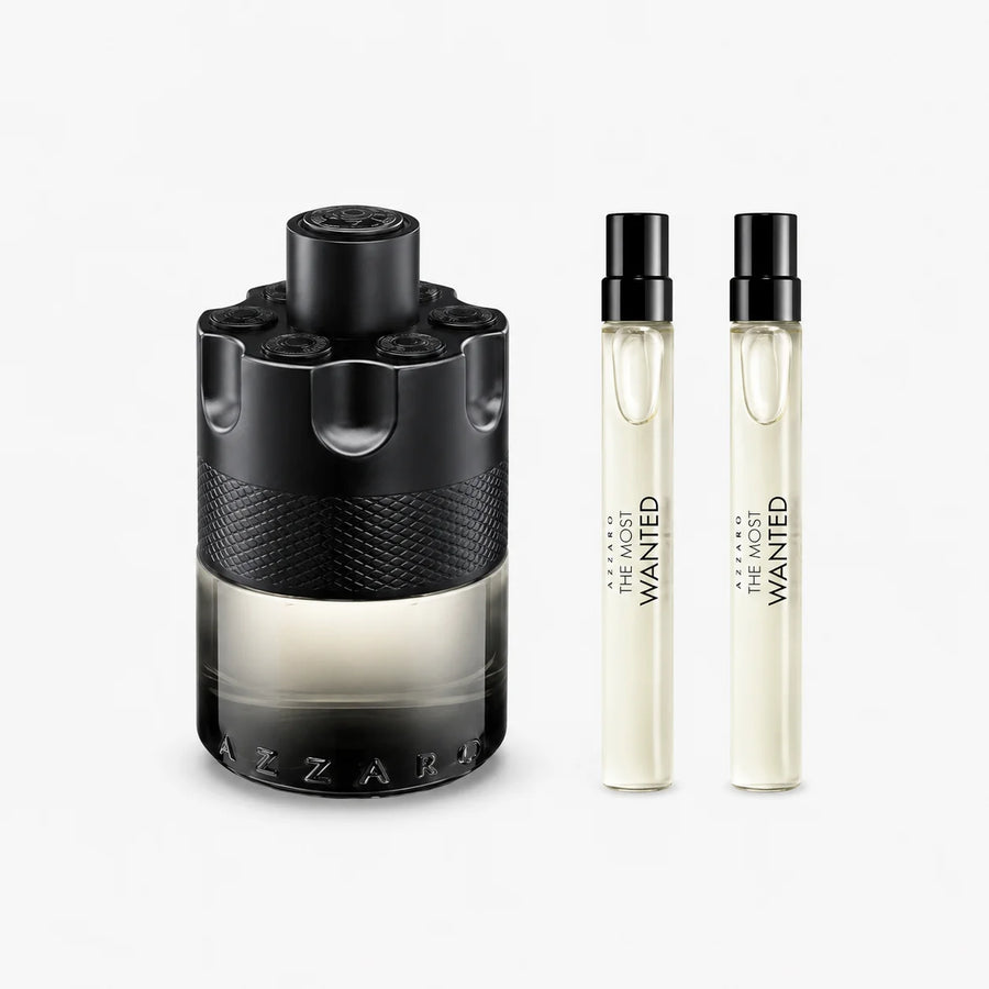 Azzaro The Most Wanted Eau de Toilette Intense Gift Set 100ml + 2x10ml – set contents: 100 ml bottle and two 10 ml travel sprays