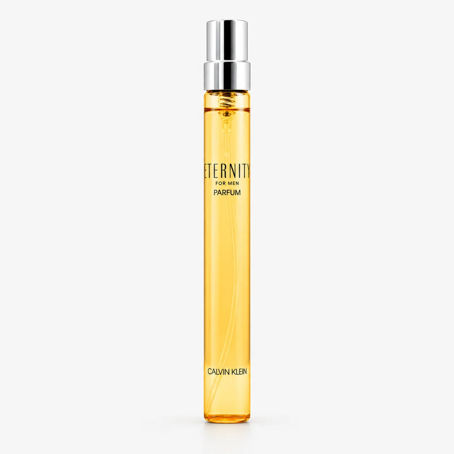 Calvin Klein Eternity Parfum 10ml Miniature – 10 ml amber travel spray, front view
