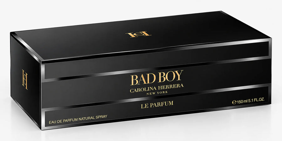 Carolina Herrera Bad Boy Le Parfum Eau de Parfum 150ml – black box, side view