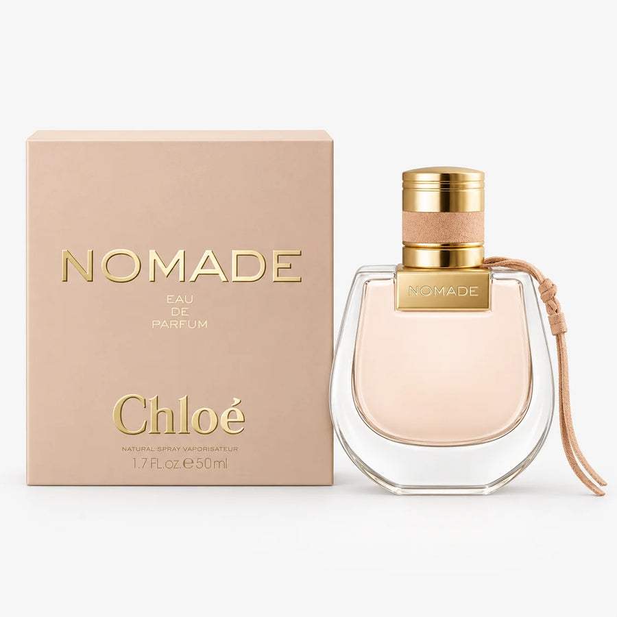 Chloé Nomade Eau de Parfum 50ml – bottle beside its blush pink box