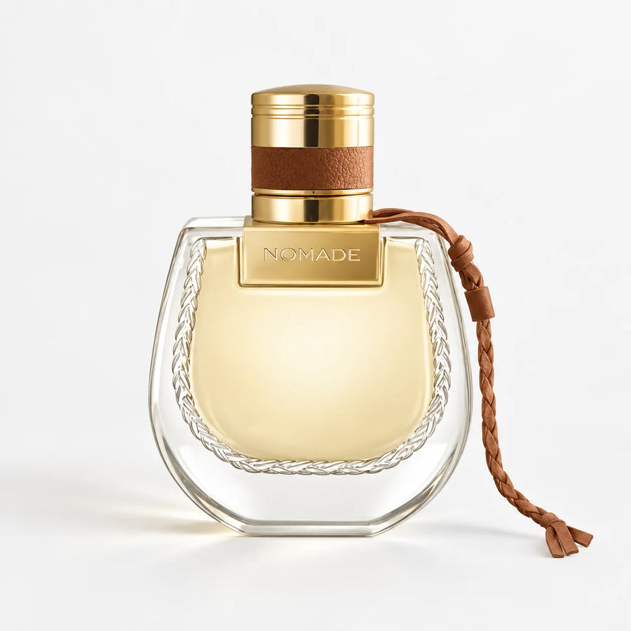 Chloé Nomade Jasmin Naturel Intense Eau de Parfum – 50 ml bottle with leather cord, front view