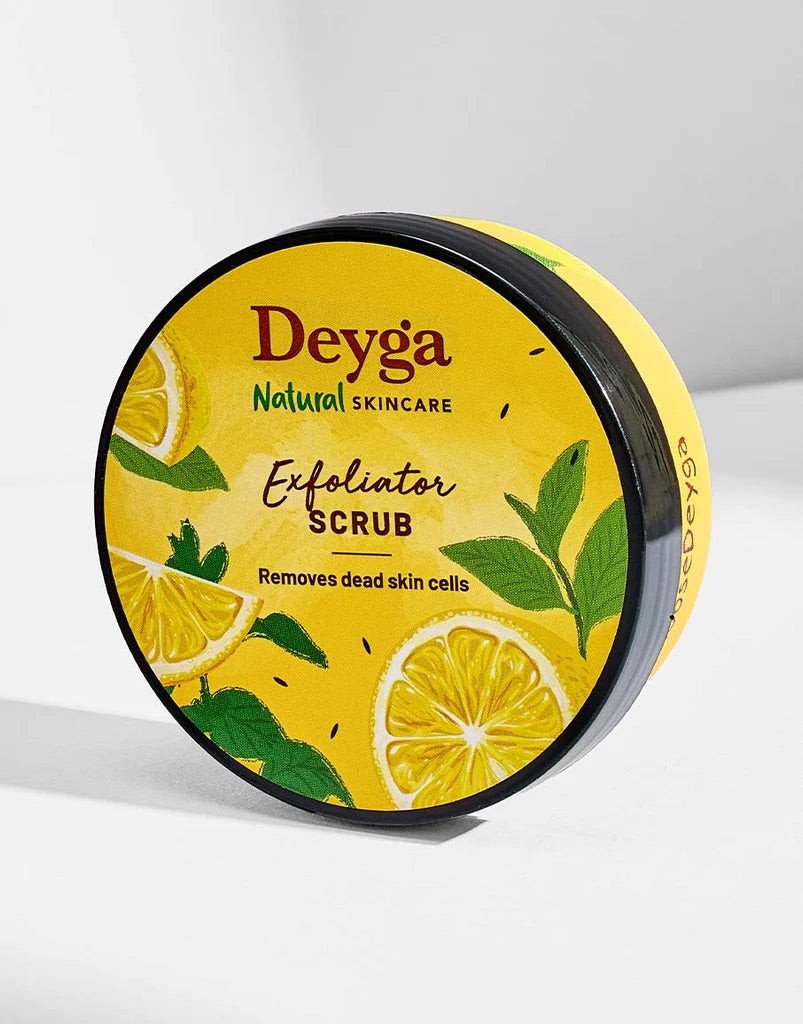 Deyga Face & Body Exfoliator Powder 50 g – tin with fresh lemons