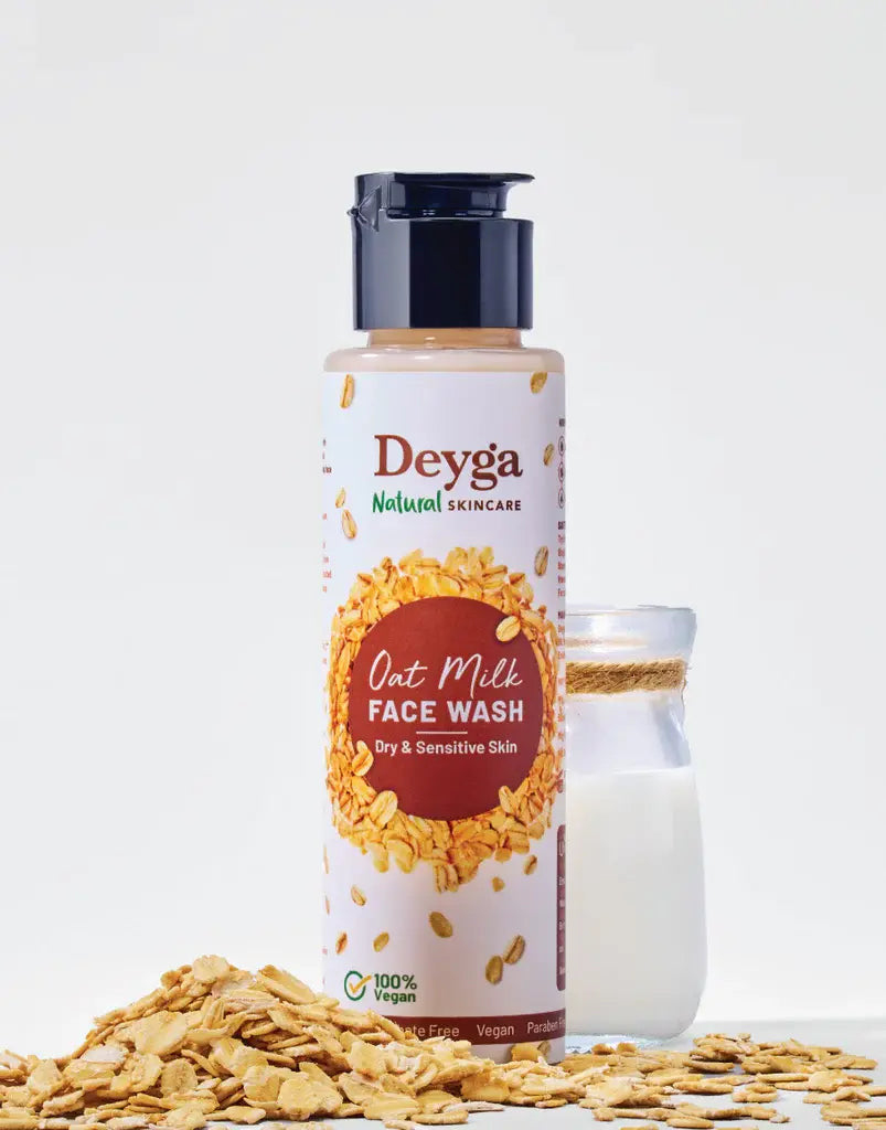 Deyga Oat Milk Face Wash 100 ml – bottle with oats and milk