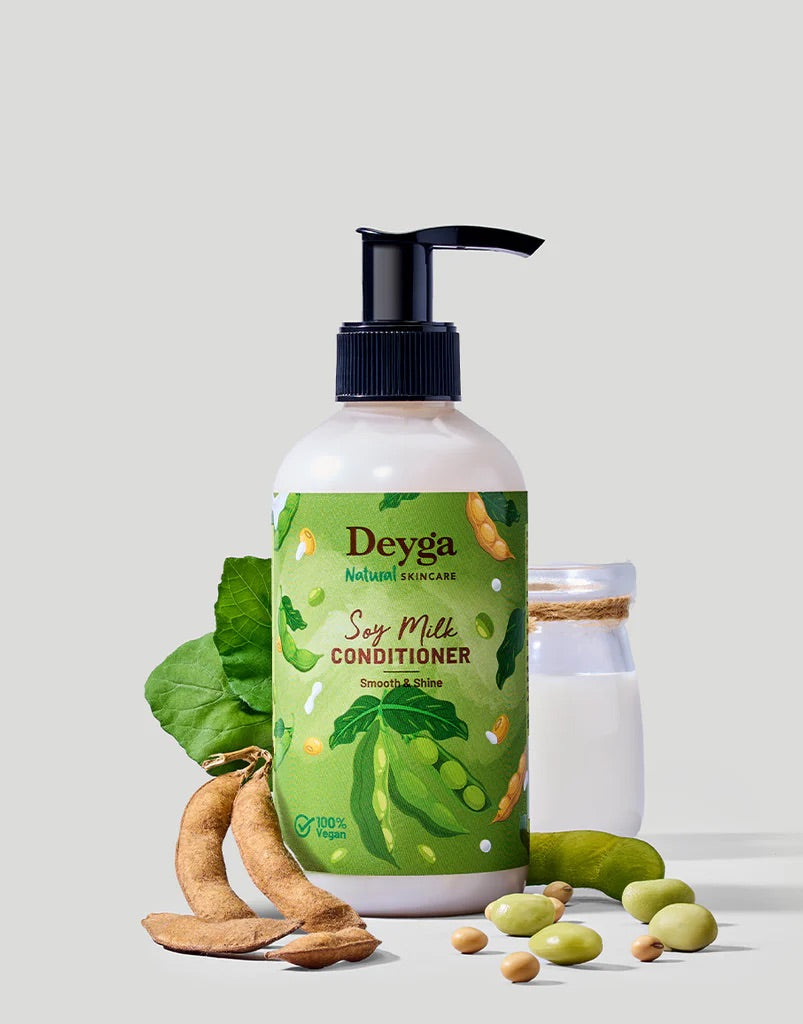 Deyga Soy Milk Conditioner – pump bottle with soy beans