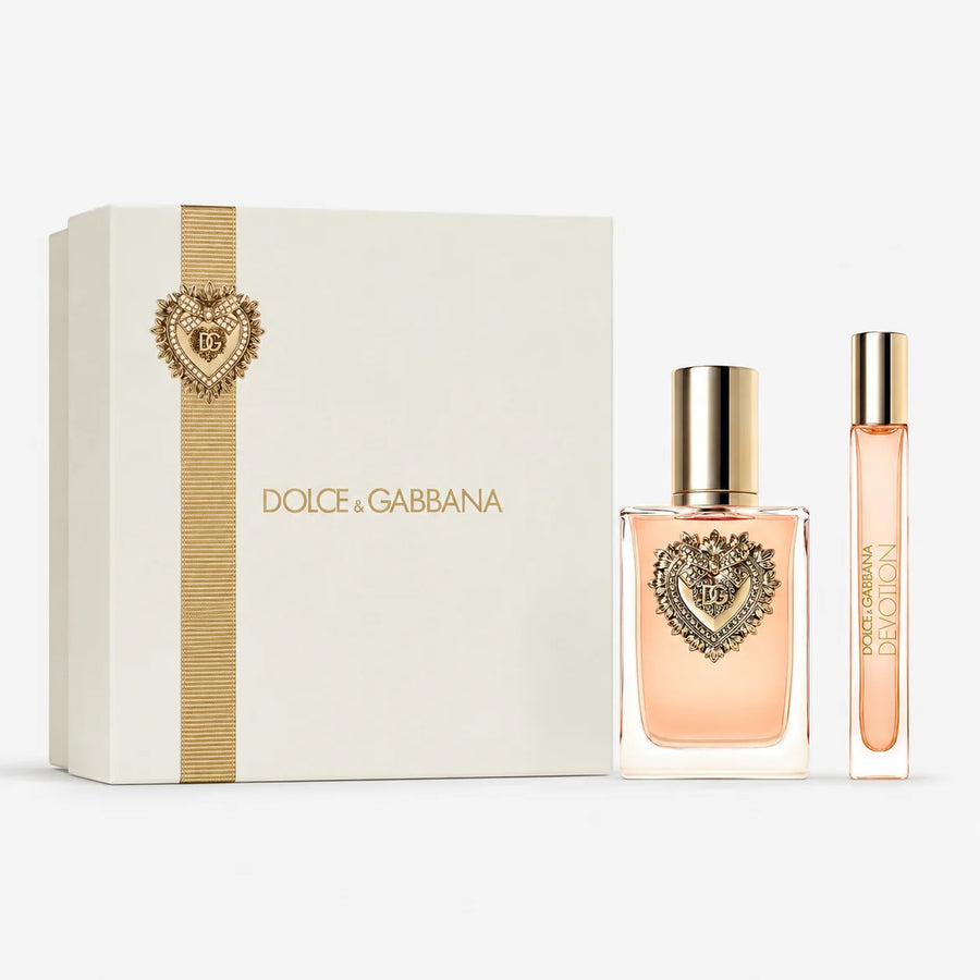 Dolce & Gabbana Devotion Eau de Parfum Gift Set 50ml + 10ml – gift box with 50 ml spray and 10 ml travel spray