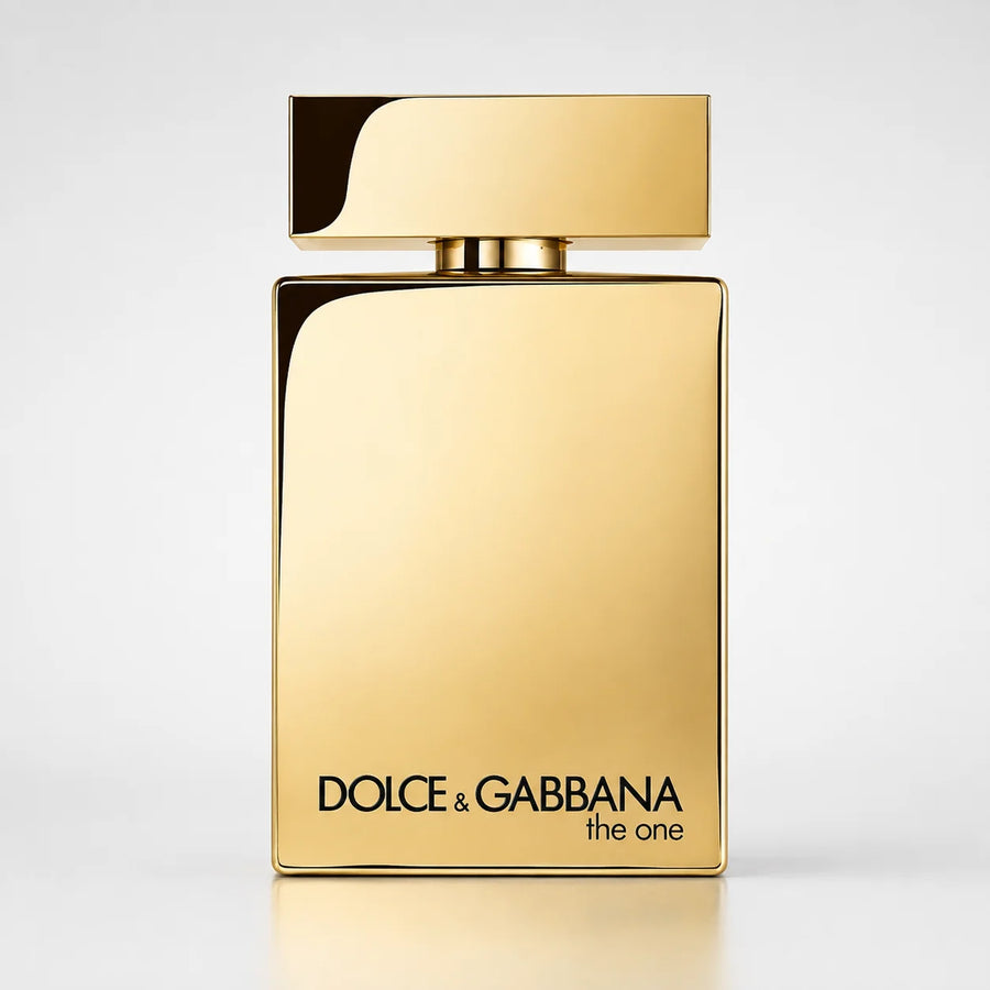 Dolce & Gabbana The One Gold for Men Eau de Parfum Intense 100ml – 100 ml gold bottle, front view