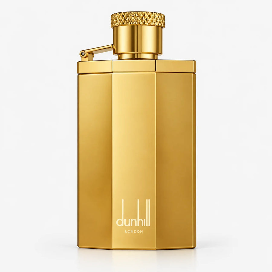 Dunhill Desire Gold Eau de Toilette 100ml – 100 ml gold bottle, front view