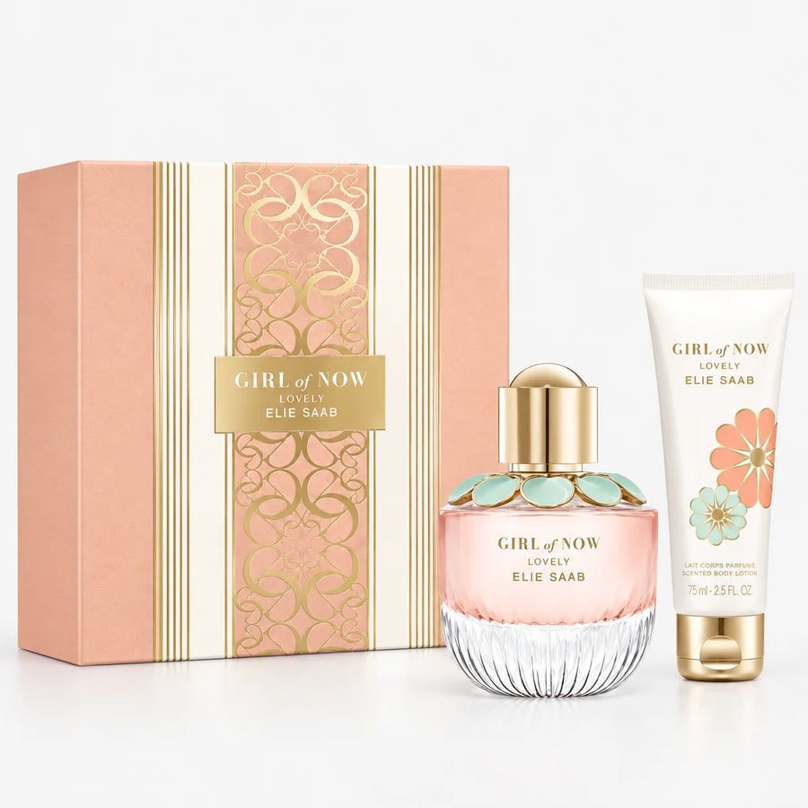 Elie Saab Girl of Now Lovely Eau de Parfum Gift Set 50ml + Body Lotion 75ml – gift set: bottle, 75 ml body lotion and box