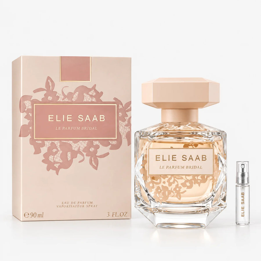 Elie Saab Le Parfum Bridal Eau de Parfum 90ml – 90 ml bottle, box and sample vial