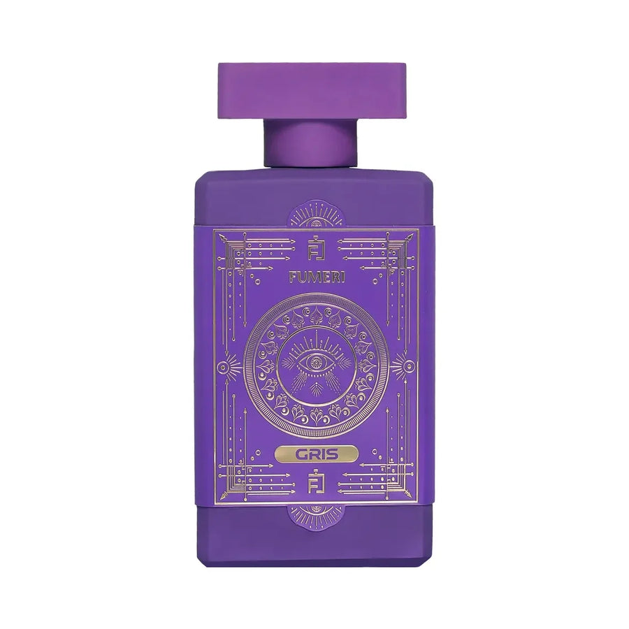 Fumeri Gris Unisex Eau De Parfum 100ML – purple bottle with gold detailing, front view