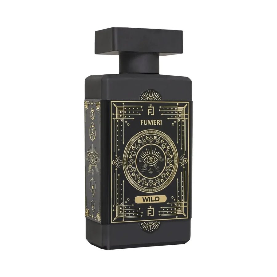 Fumeri Wild Unisex Eau De Parfum 100ML – black bottle, angled view showing the side