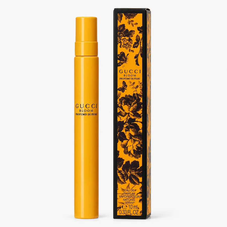 Gucci Bloom Profumo di Fiori Eau de Parfum 10ml Pen Spray – pen spray beside its black and yellow box