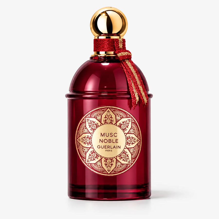 Guerlain Musc Noble Eau de Parfum 125ml – red bottle with tasselled cap, front view