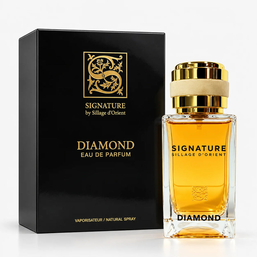 Signature Diamond 100ml +15ml Eau De Parfum Set – bottle beside its black gift box