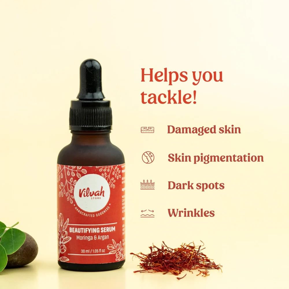 Vilvah Beautifying Serum – Moringa & Argan Oil 30ml
