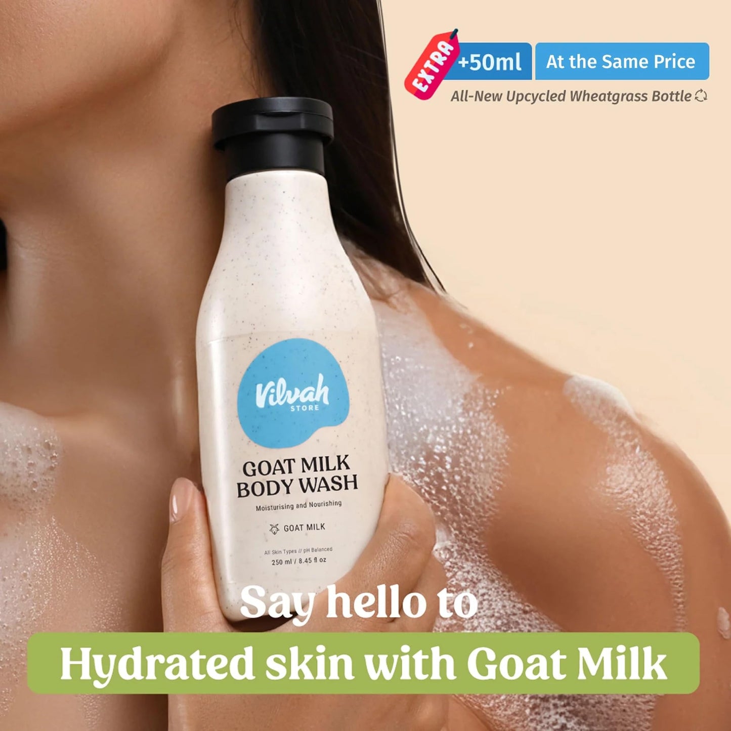 Vilvah Goat Milk Body Wash 200ml