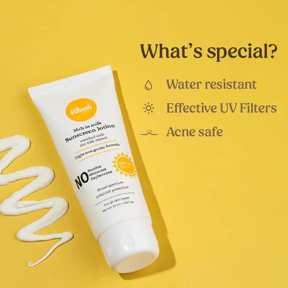 Vilvah Melt-in-Milk Sunscreen SPF 50 PA+++ 50ml