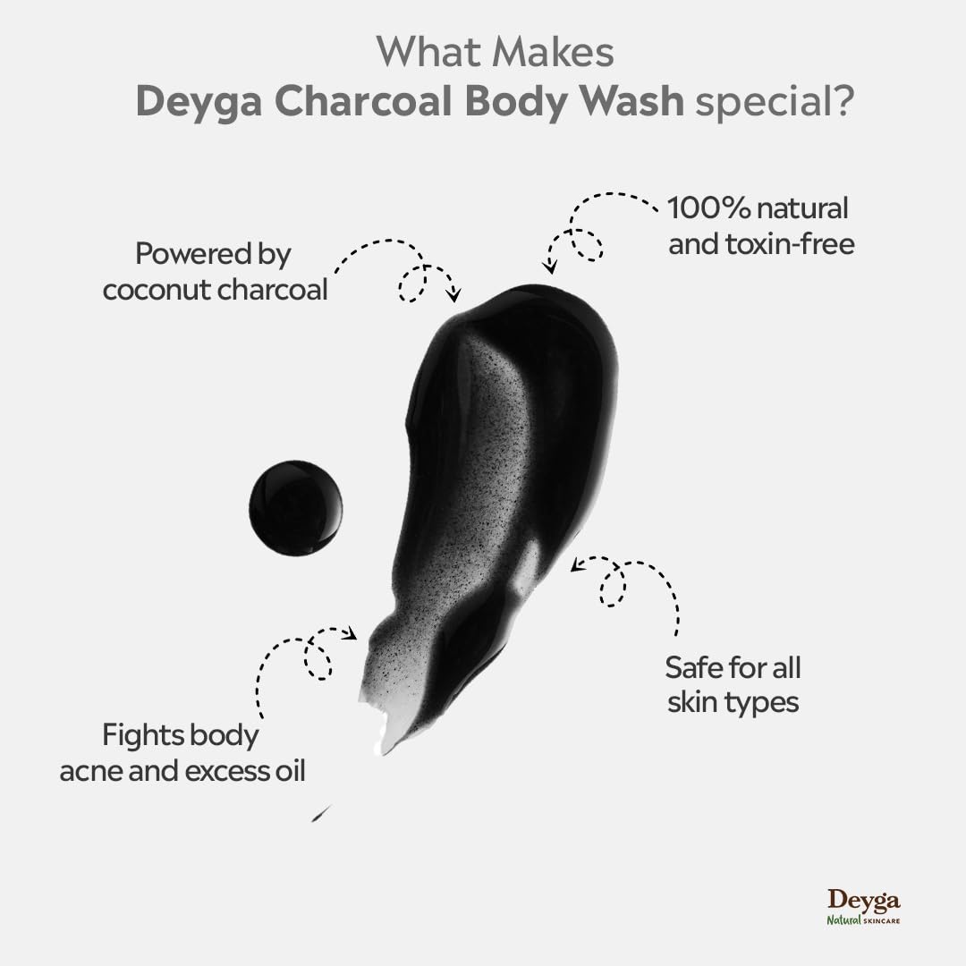 Deyga Activated Charcoal Body Wash 220ML