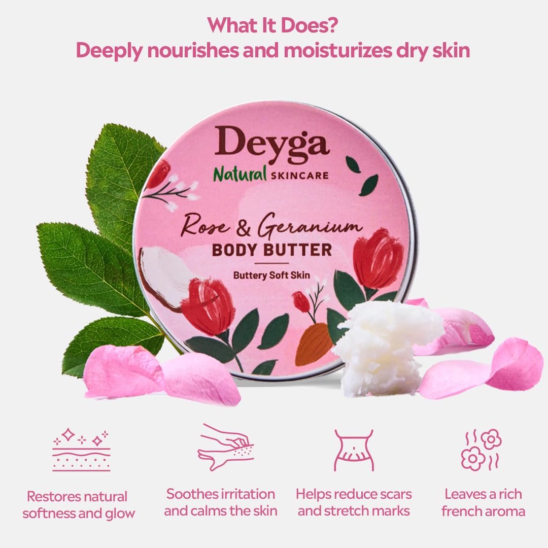 Deyga Rose & Geranium Body Butter 40G