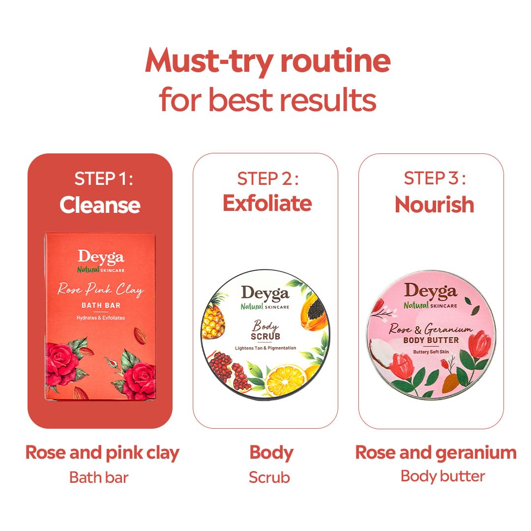 Deyga Rose Pink Clay Bath Bar 100G