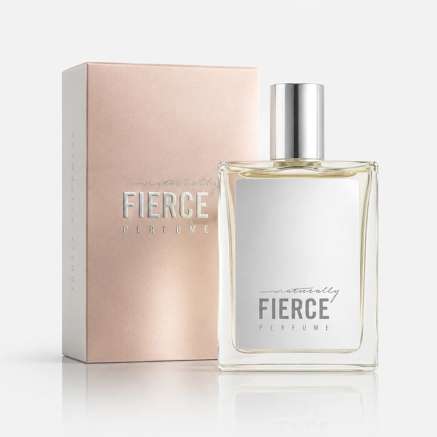 Abercrombie & Fitch Naturally Fierce Eau de Parfum 50ml – bottle beside its pink box