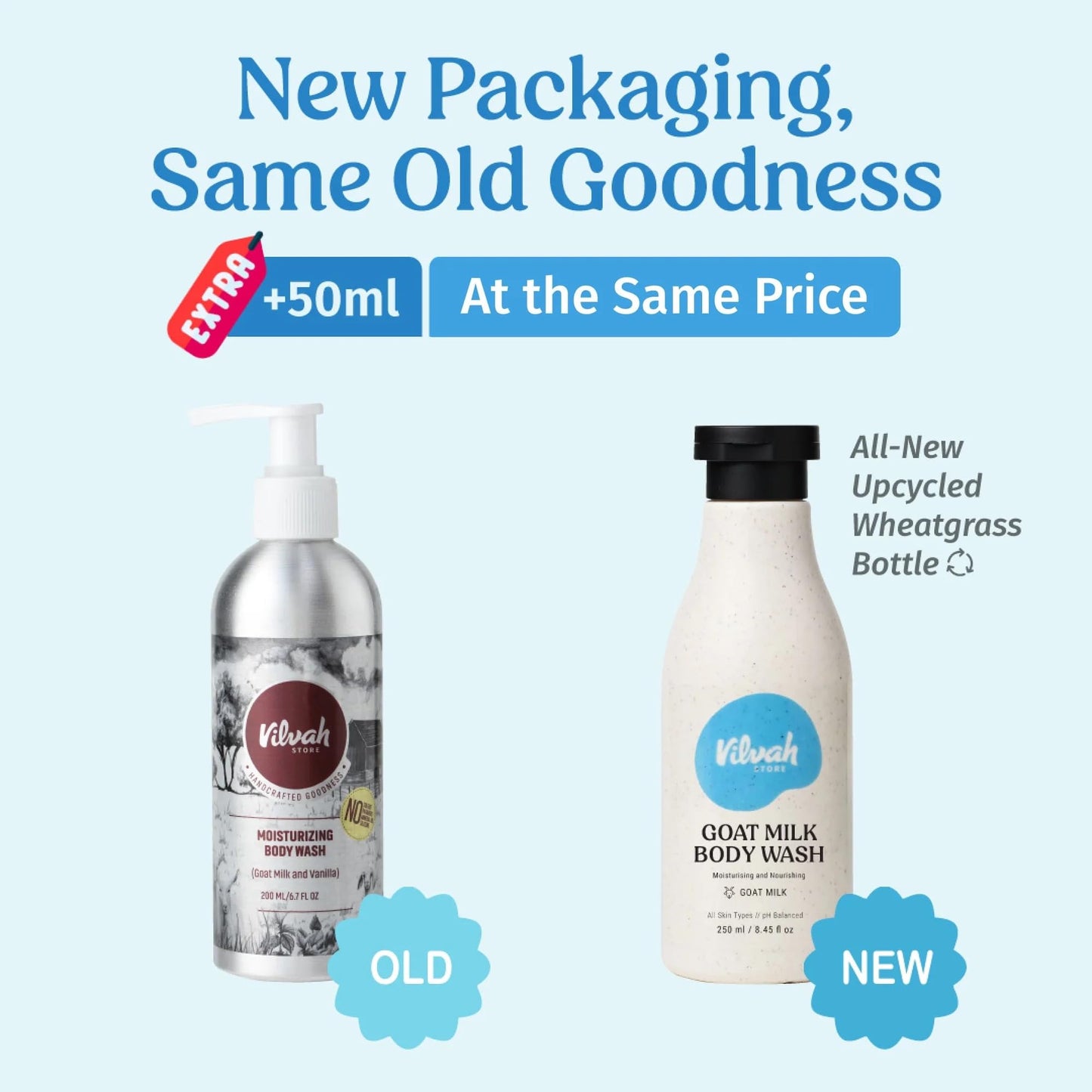 Vilvah Goat Milk Body Wash 200ml