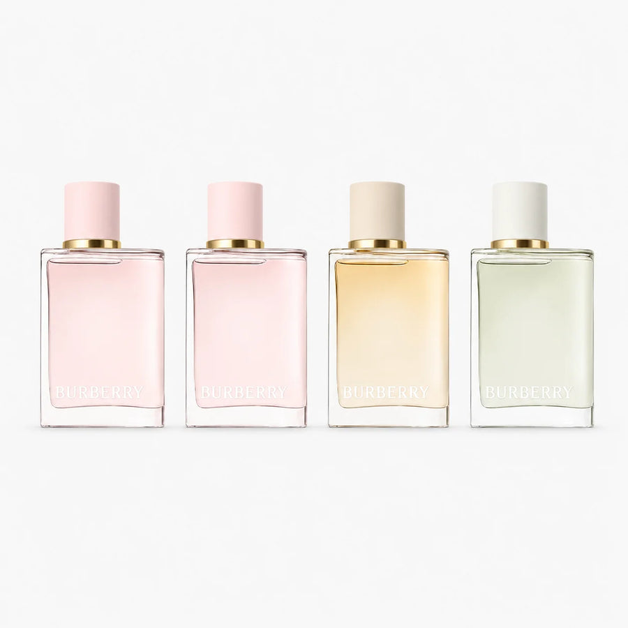 Burberry Women’s Miniature Perfume Set 4x5ml – set contents: four Her miniatures, front view