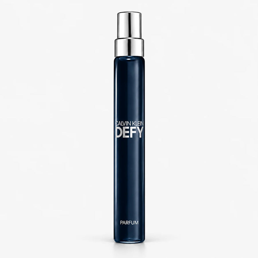Calvin Klein Defy Parfum 10ml Miniature – 10 ml navy travel spray, front view