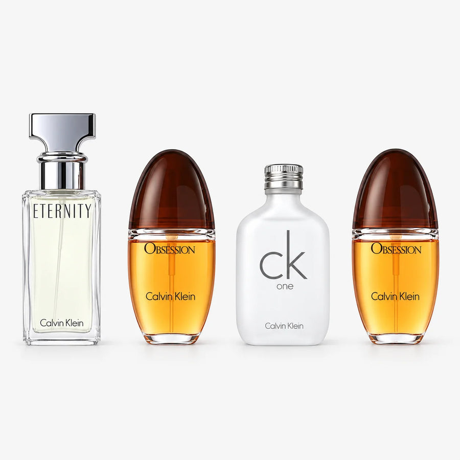 Calvin Klein Women’s Miniature Fragrance Set 4x15ml – set contents: Eternity, two Obsession and CK One minis