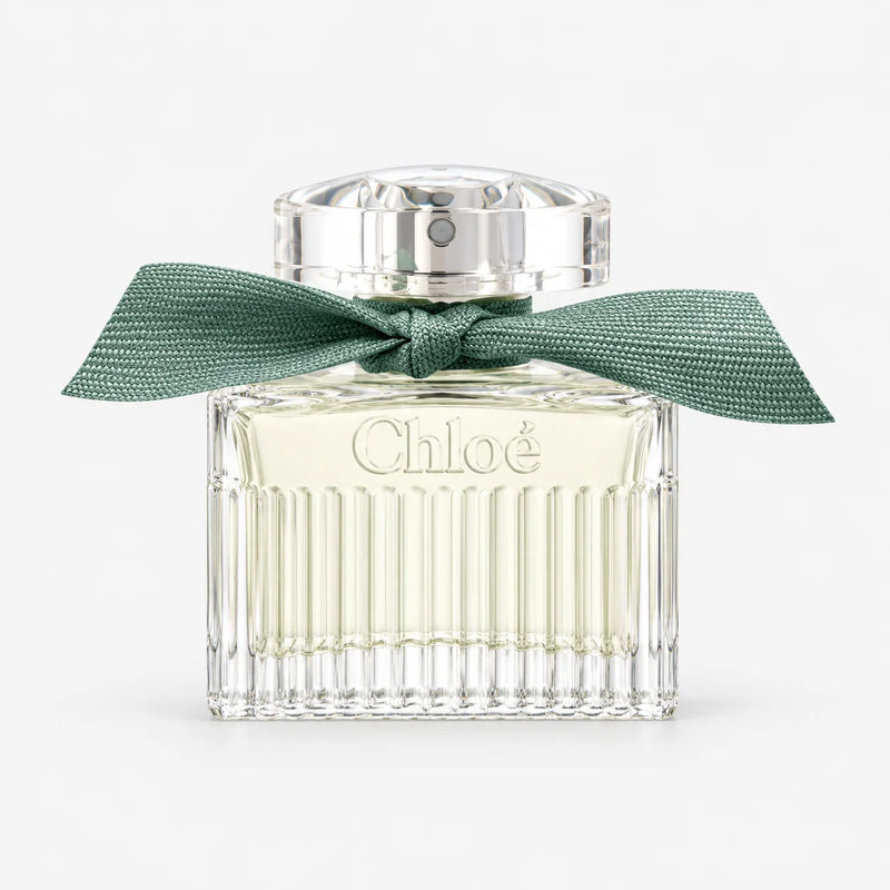 Chloé Rose Naturelle Intense Eau de Parfum 50ml – ribbed bottle with green bow, front view