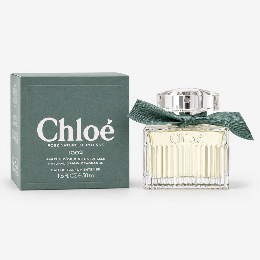 Chloé Rose Naturelle Intense Eau de Parfum 50ml – bottle beside its green box