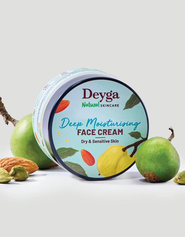 Deyga Deep Moisturising Face Cream 30G – jar with fruit and almonds