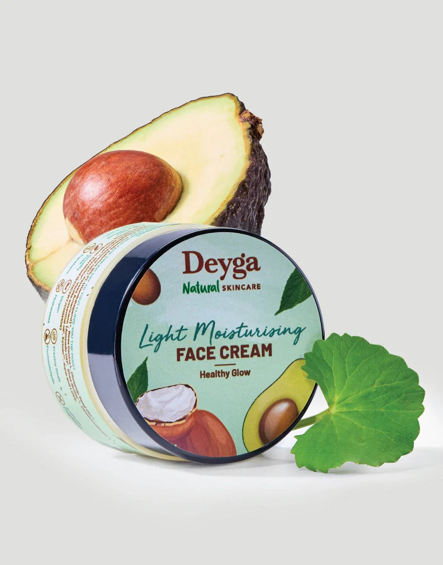 Deyga Light Moisturising Face Cream 30G – jar with avocado and gotu kola leaf