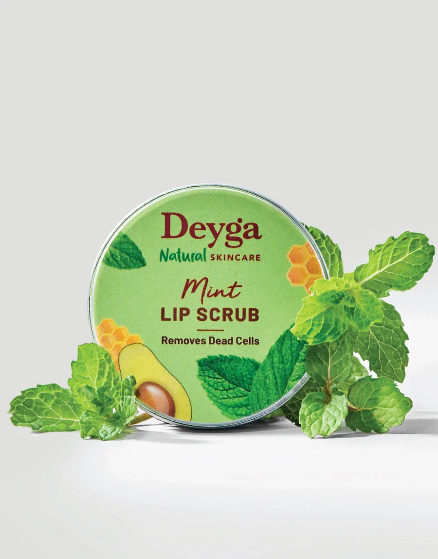 Deyga Mint Lip Scrub 16G – tin with fresh mint