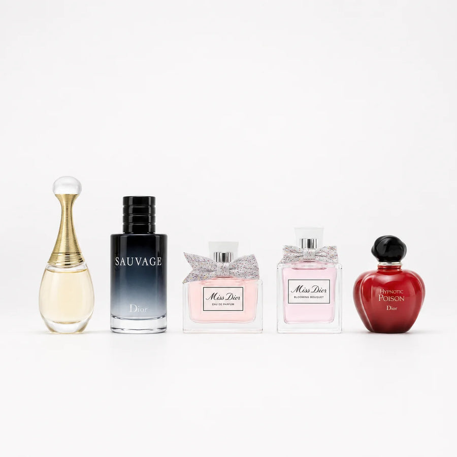 Dior Iconics Mini Perfume Discovery Set 5 x 5ml – five 5 ml miniatures in a row