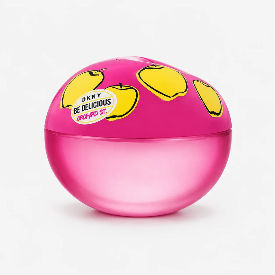 DKNY Be Delicious Orchard Street Eau de Parfum 100ml – pink apple-print bottle, front view
