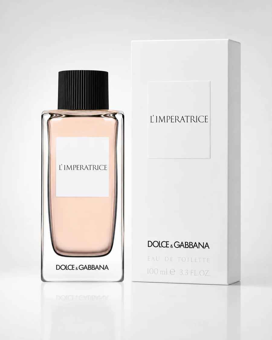 Dolce & Gabbana L’Imperatrice Eau de Toilette 100ml – bottle beside its white box