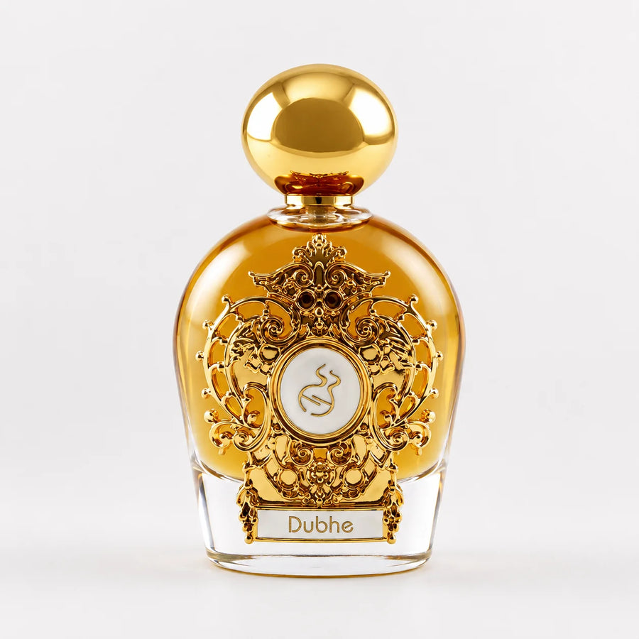 Dubhe Assoluto Extrait de Parfum 100ml – ornate gold bottle, front view