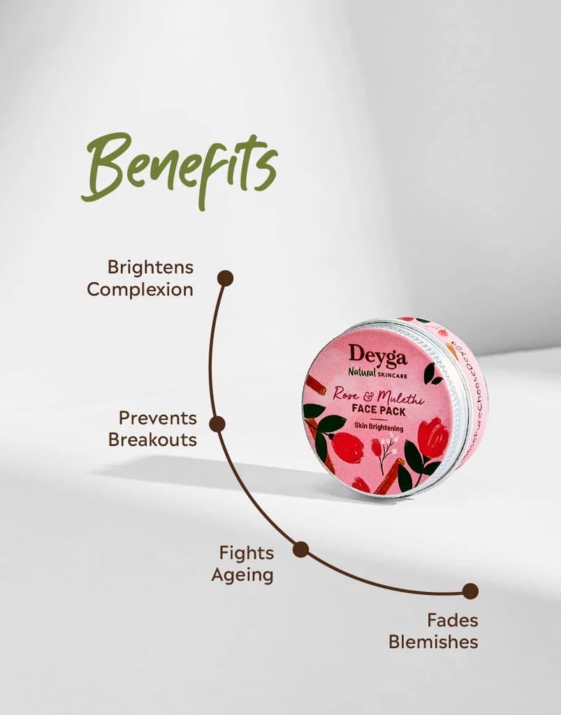 Deyga Rose & Mulethi Skin Brightening Pack 100 g