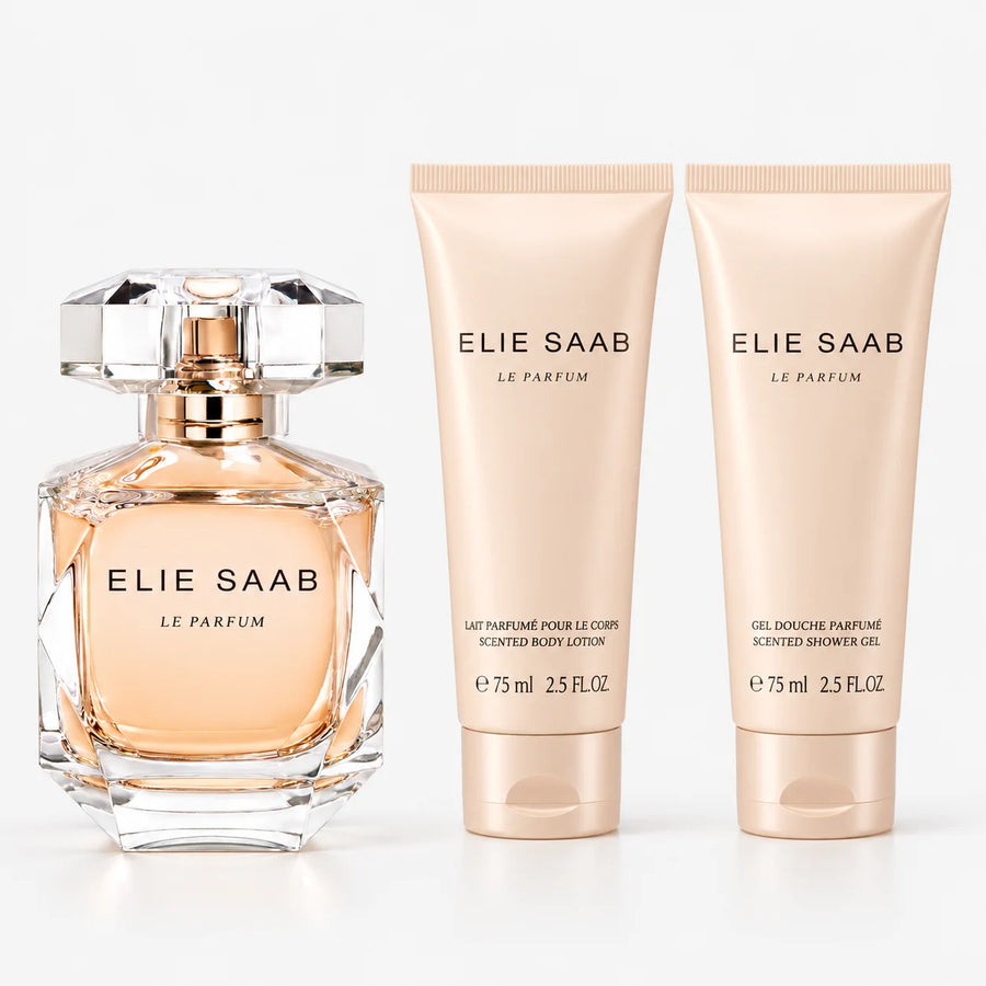 Elie Saab Le Parfum Eau de Parfum Gift Set 90ml + Body Lotion 75ml + Shower Gel 75ml – set contents: bottle, 75 ml body lotion and shower gel