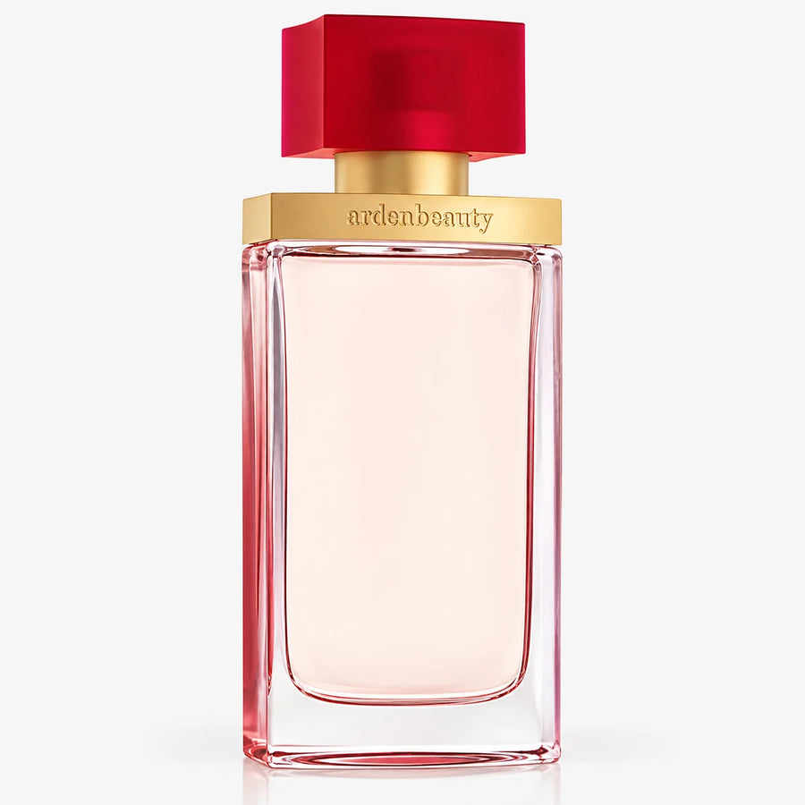 Elizabeth Arden Beauty Eau de Parfum 100ml – bottle with red cap, front view on a light background