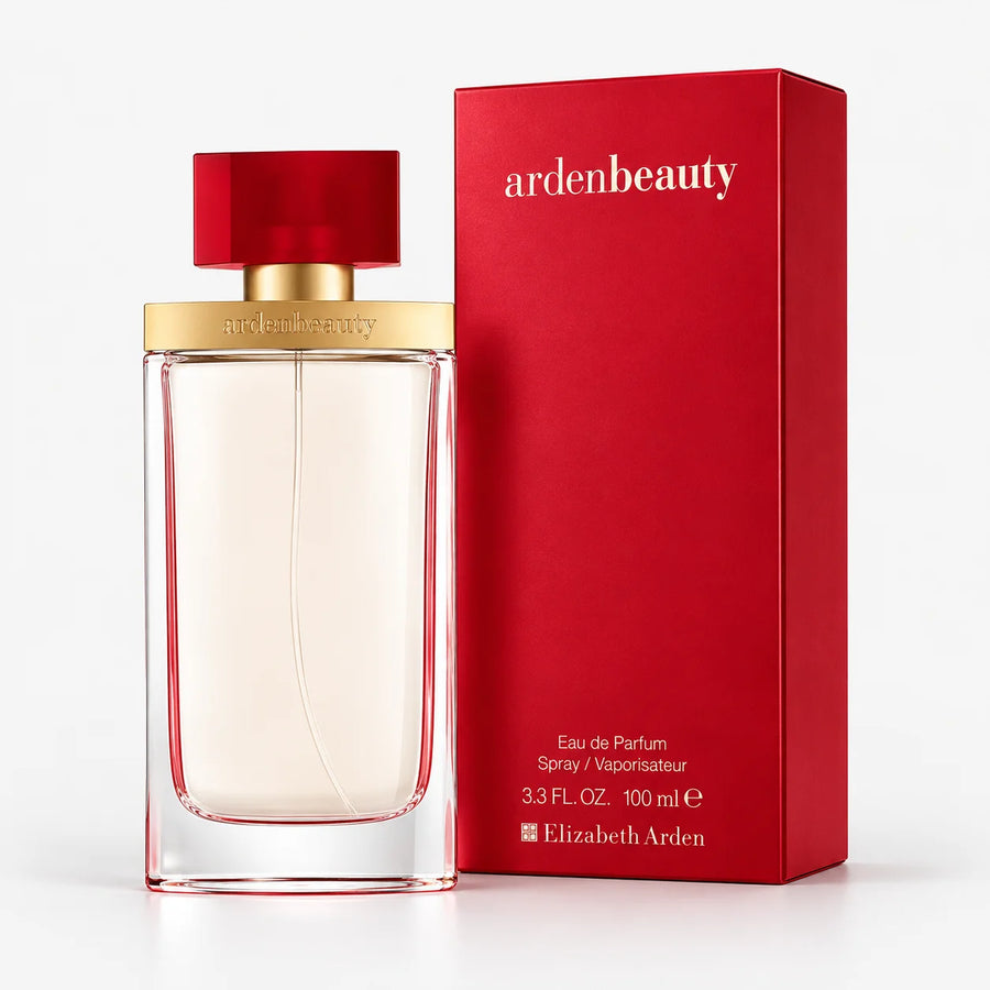 Elizabeth Arden Beauty Eau de Parfum 100ml – bottle beside its red box