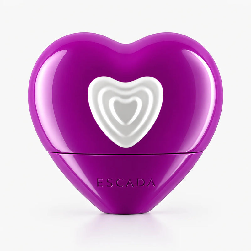 Escada Party Love Eau de Parfum 100ml – purple heart-shaped bottle, front view