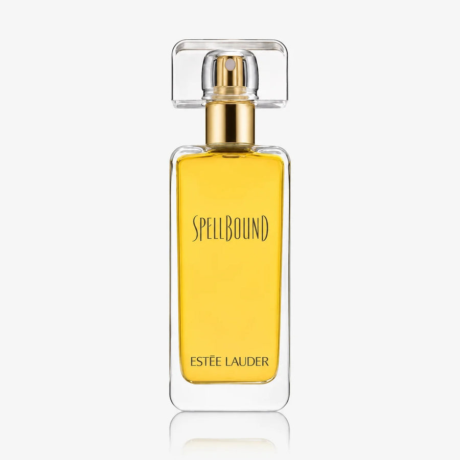 Estée Lauder SpellBound Eau de Parfum 50ml – clear bottle of golden fragrance, front view