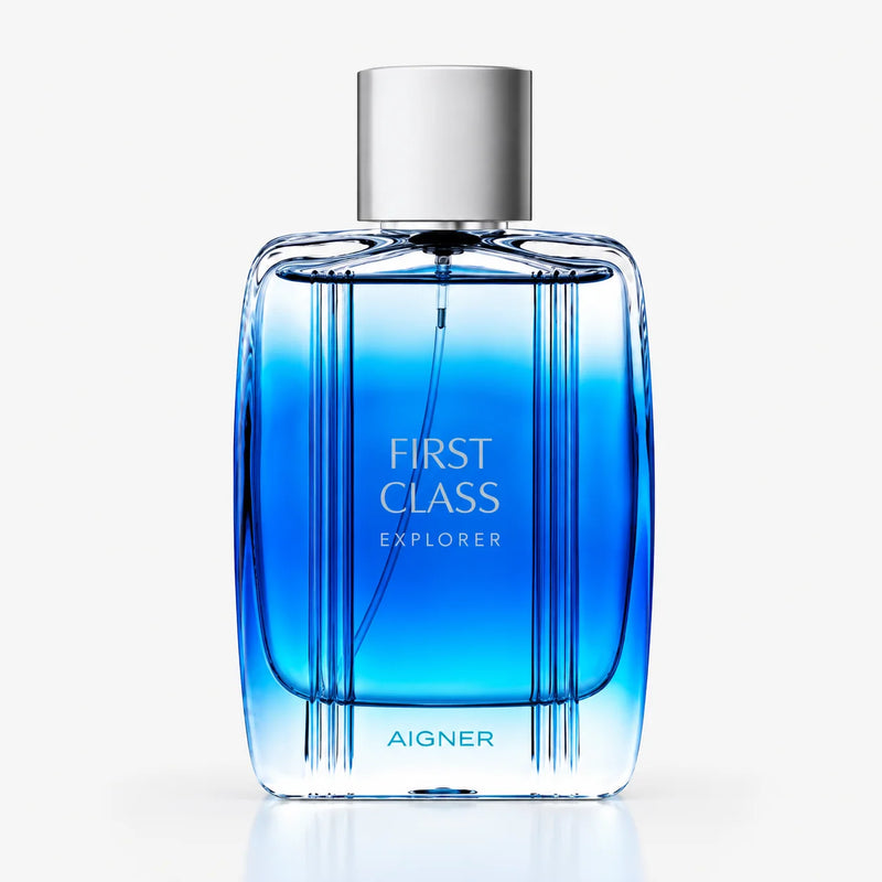 Etienne Aigner First Class Explorer Eau de Toilette 100ml – 100 ml bottle, front view on a white background